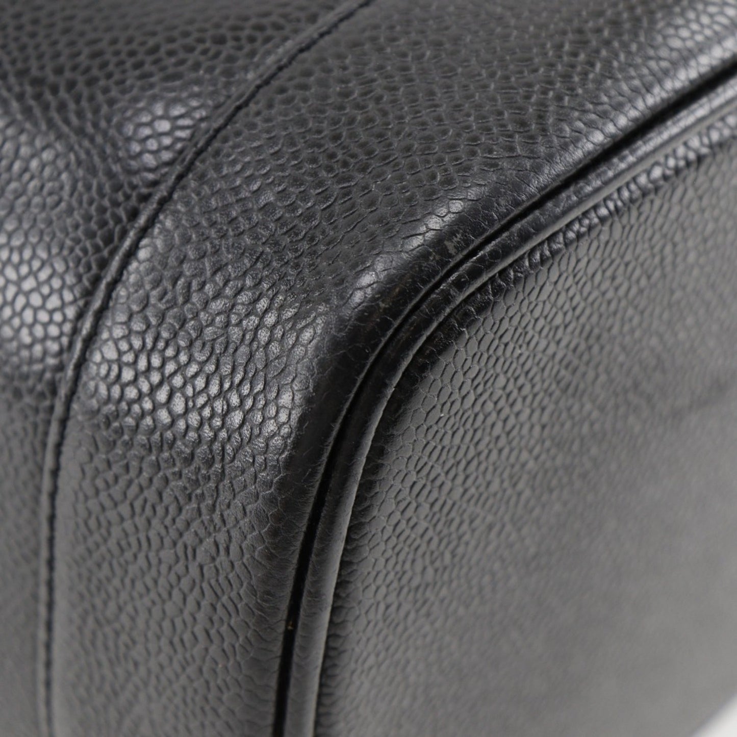 Chanel Caviar Skin Black Caviar Leather Handbag ()