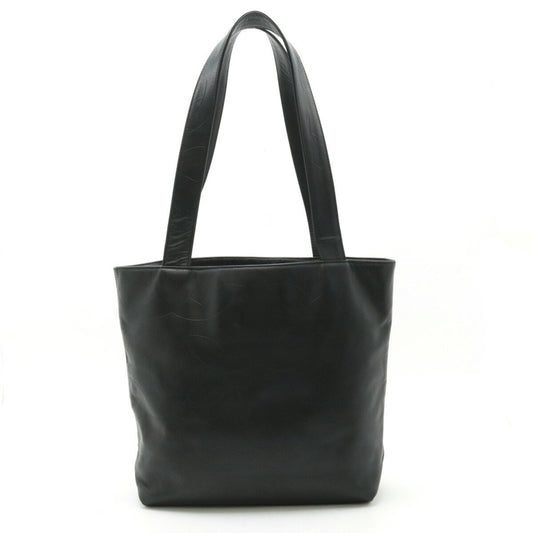 Chanel Black Leather Shoulder Bag Tote Bag ()