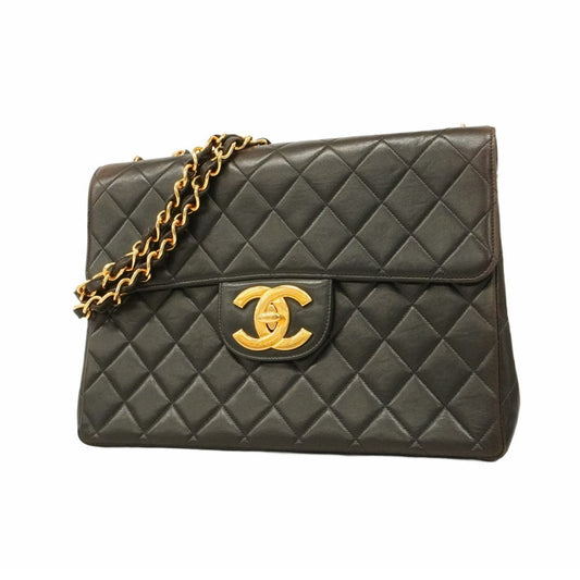 Chanel Black Leather Shoulder Bag ()