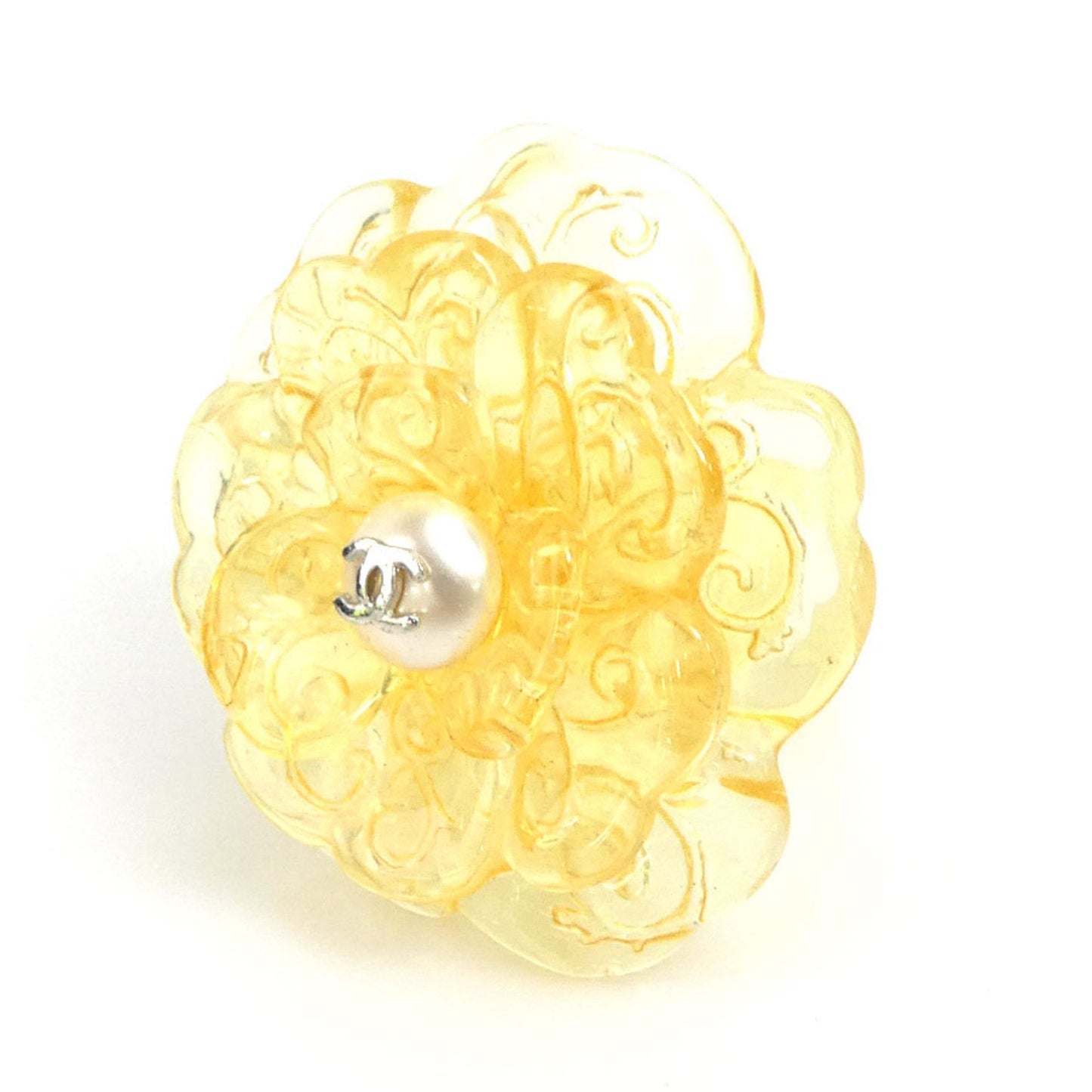 Chanel Artificial Pearl Resin Band Ring ()