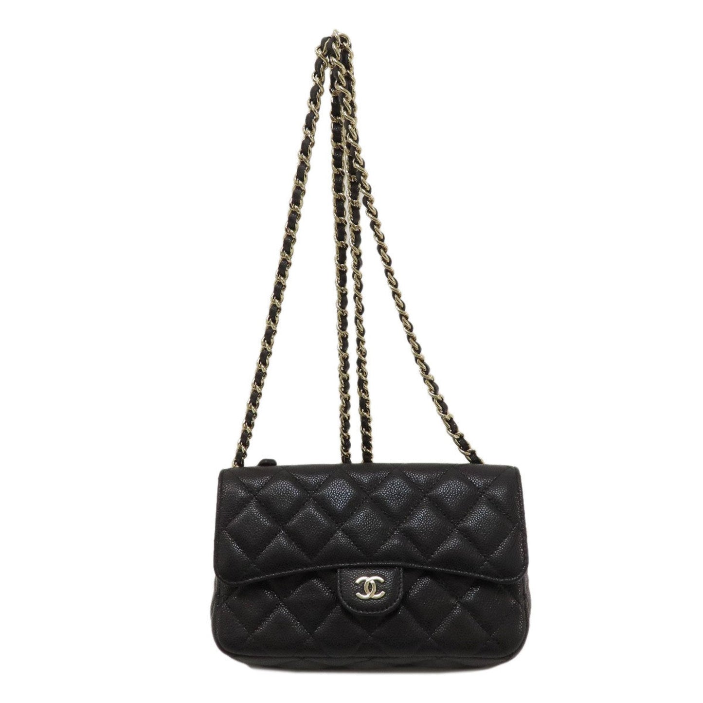 Chanel Black Caviar Leather Shoulder Bag ()