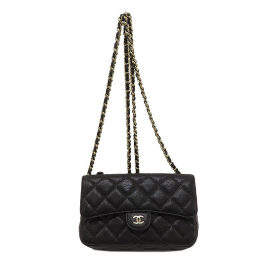 Chanel Black Caviar Leather Shoulder Bag ()