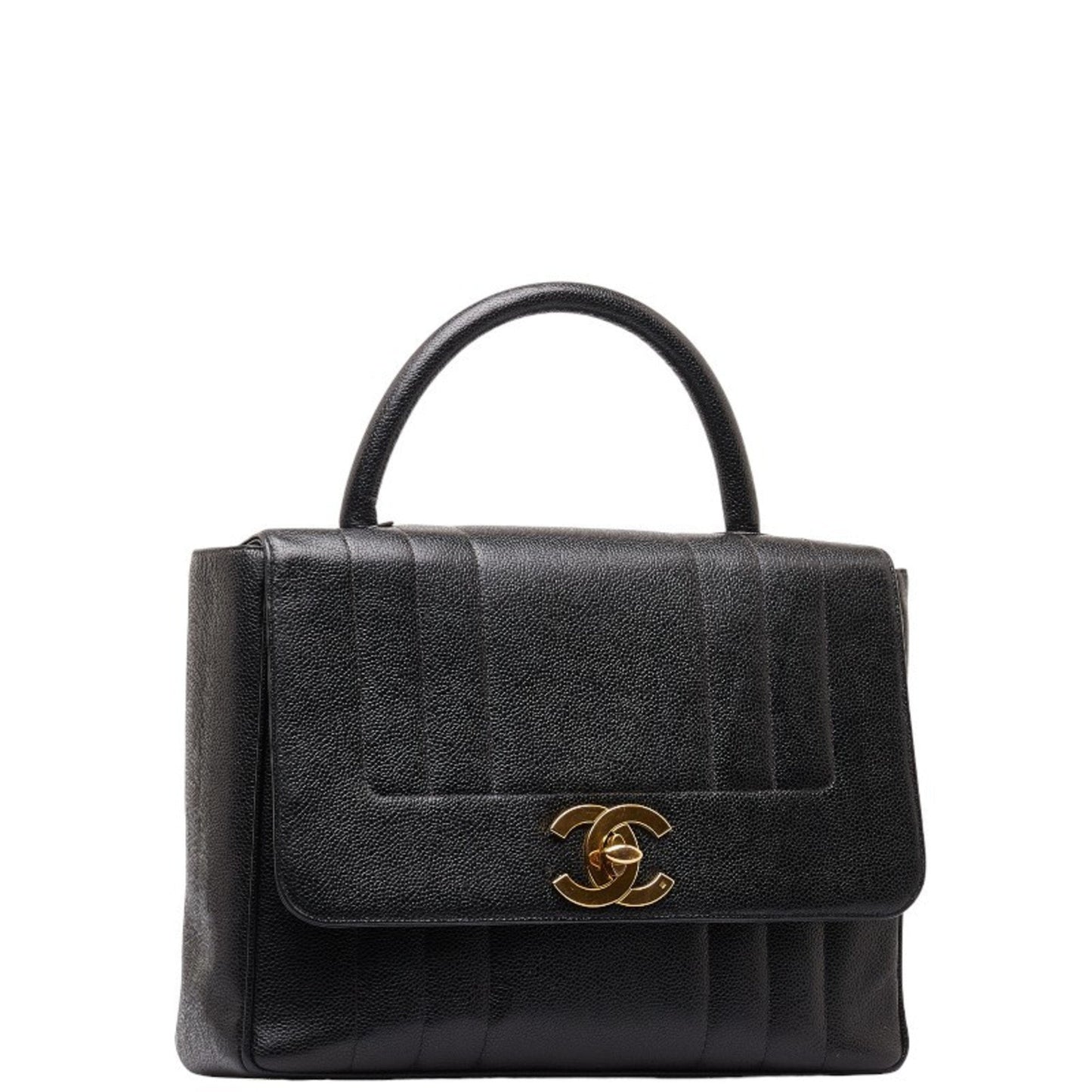 Chanel Black Caviar Leather Handbag ()