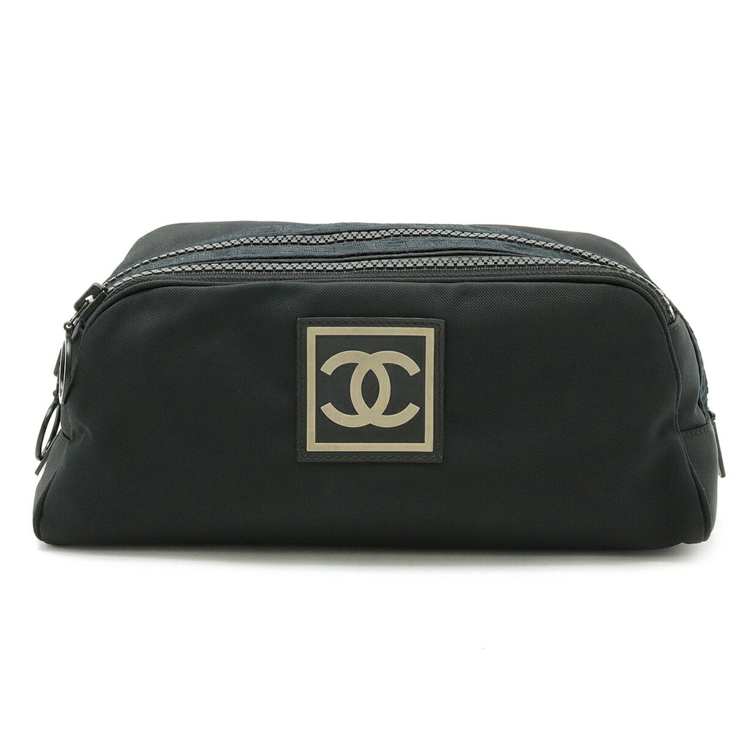 Chanel Black Nylon Canvas Pouch ()