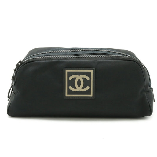 Chanel Black Nylon Canvas Pouch ()