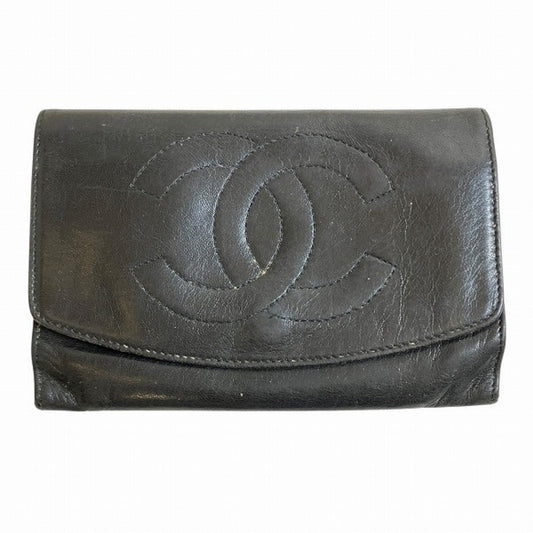 Chanel Black Leather Coin Purse/Coin Case ()
