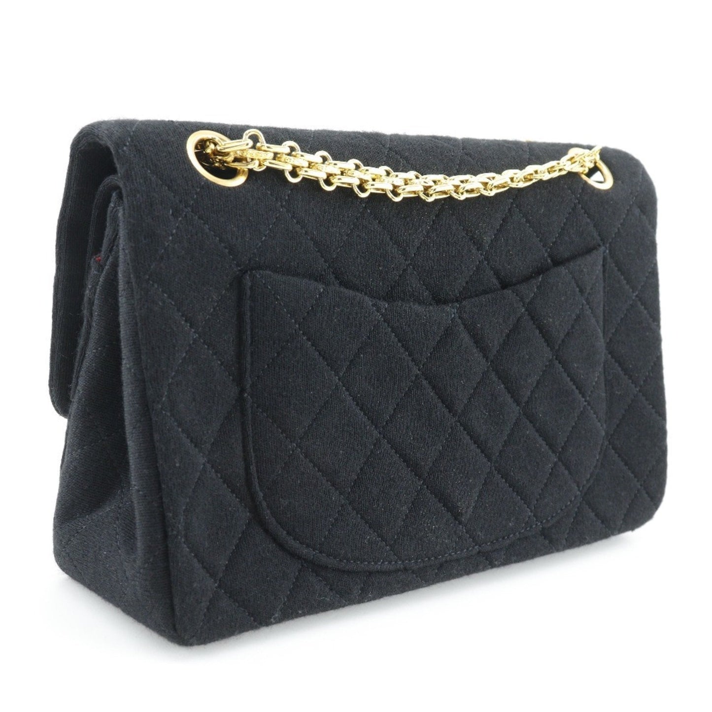 Chanel Black Jersey Shoulder Bag ()