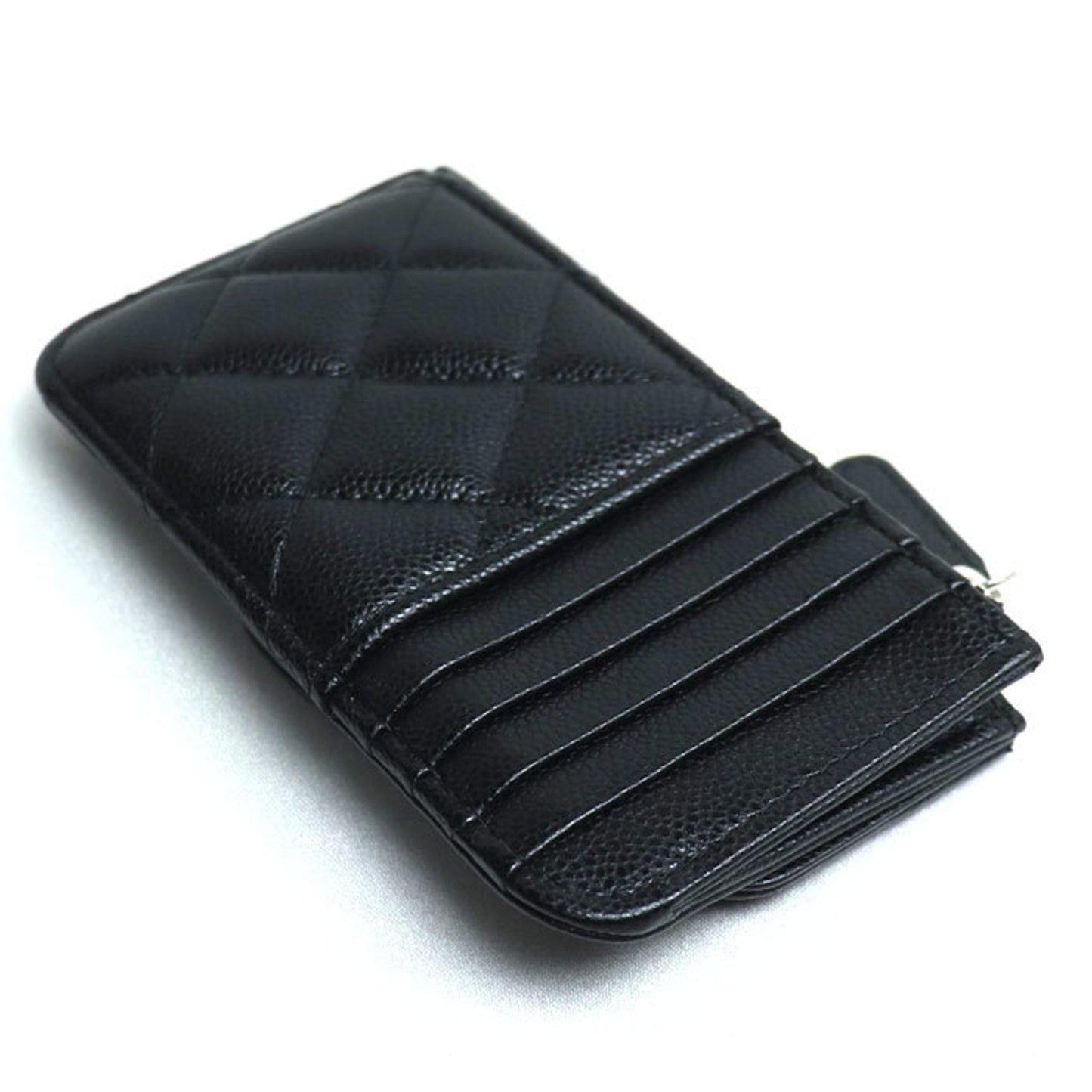 Chanel Black Grained Calfskin Coin Purse/Coin Case ()