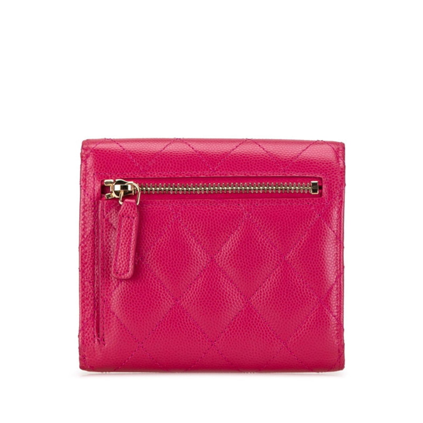 Chanel Pink Grained Calfskin Wallet (Bi-Fold) ()