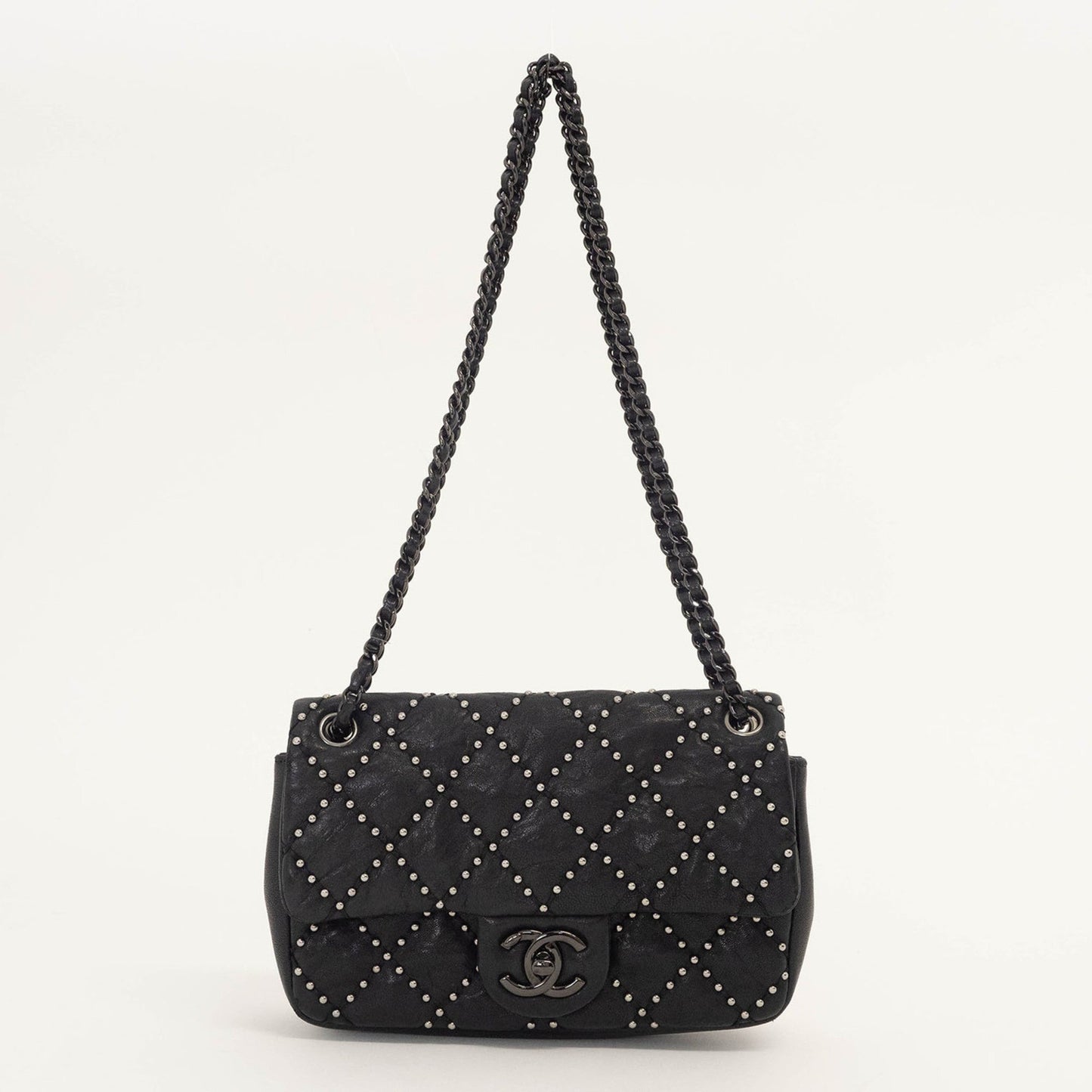 Chanel Black Leather Shoulder Bag ()