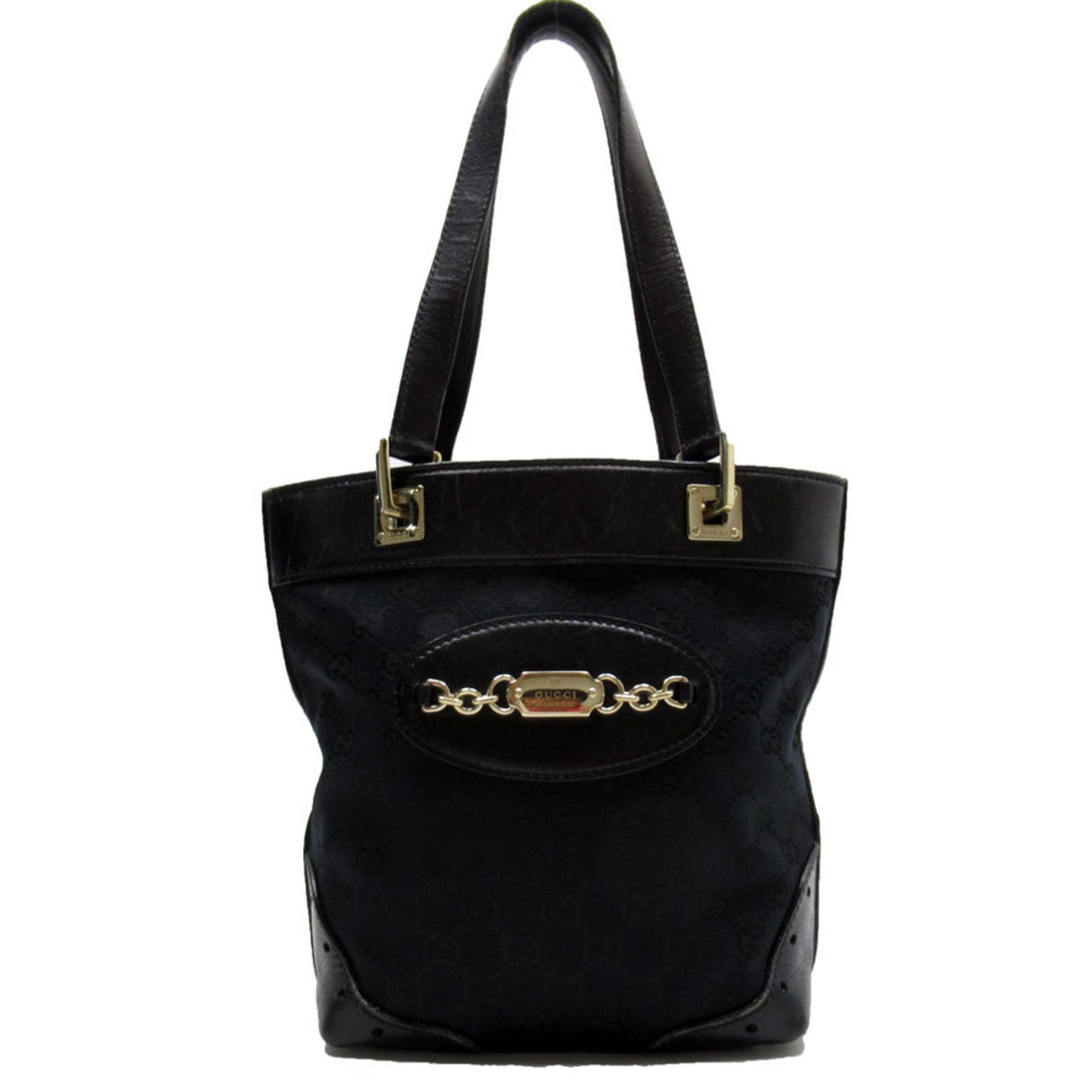 Gucci Black Gg Canvas Shoulder Bag ()