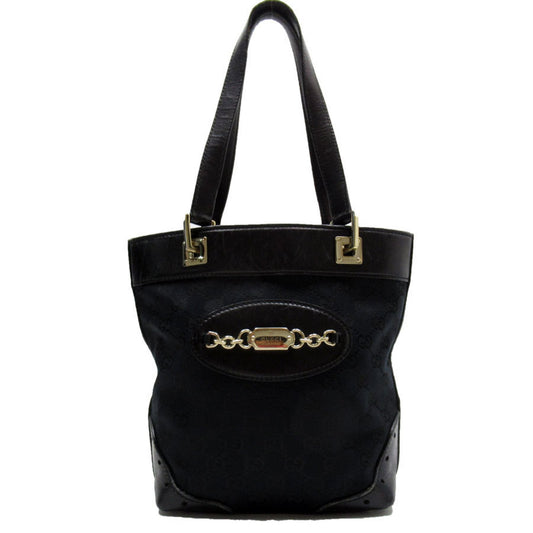 Gucci Black Gg Canvas Shoulder Bag ()
