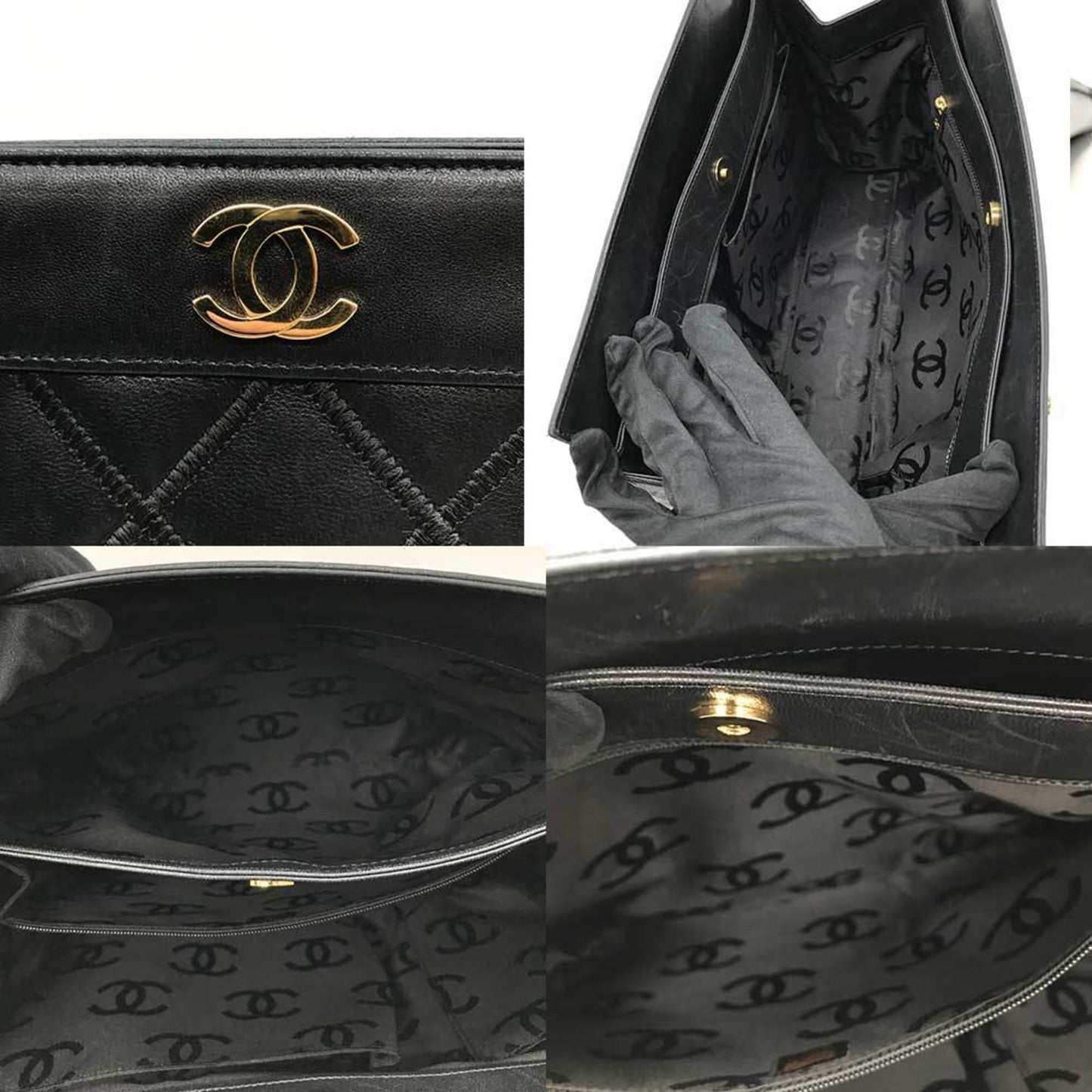 Chanel Black Leather Tote Bag ()