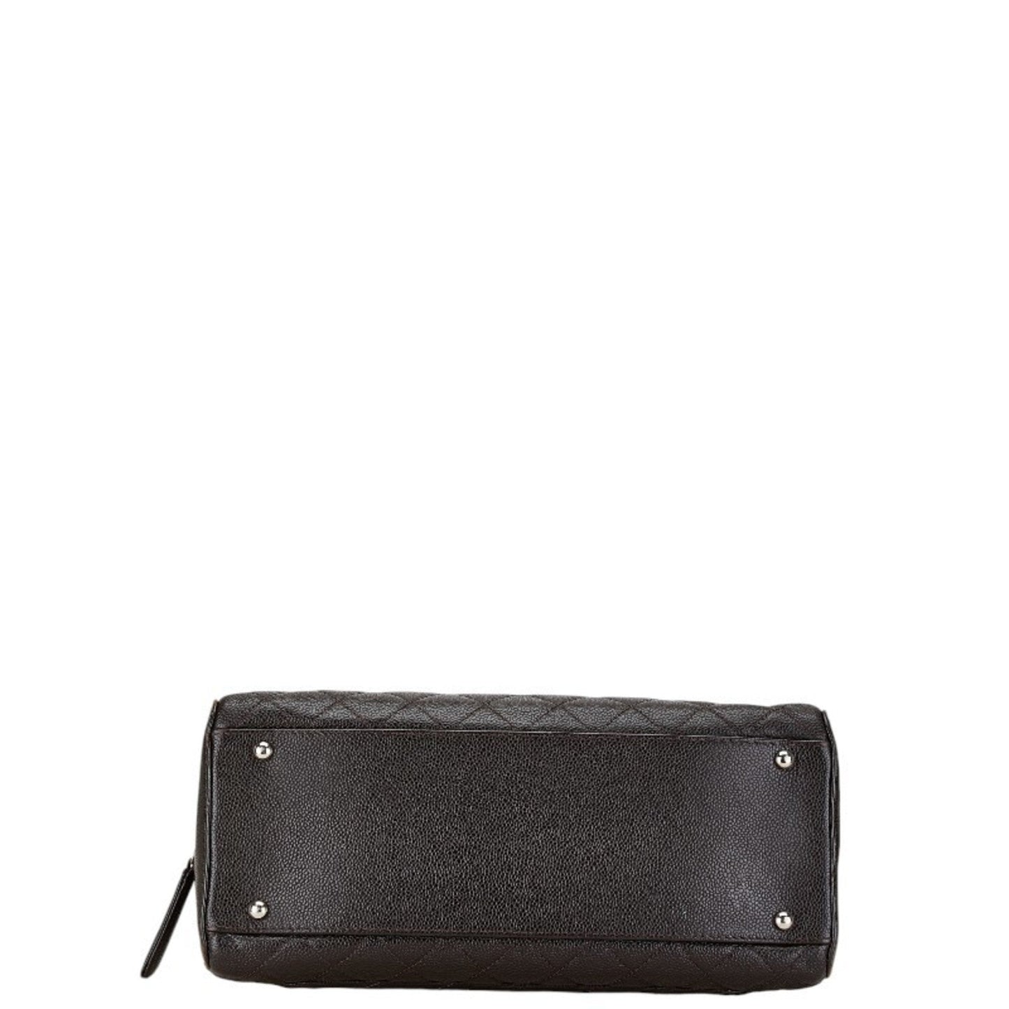 Chanel Brown Caviar Leather Boston Bag Handbag ()