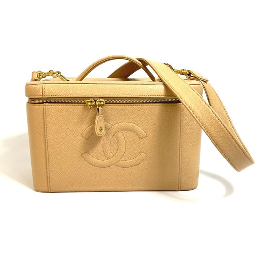Chanel Beige Leather Shoulder Bag ()