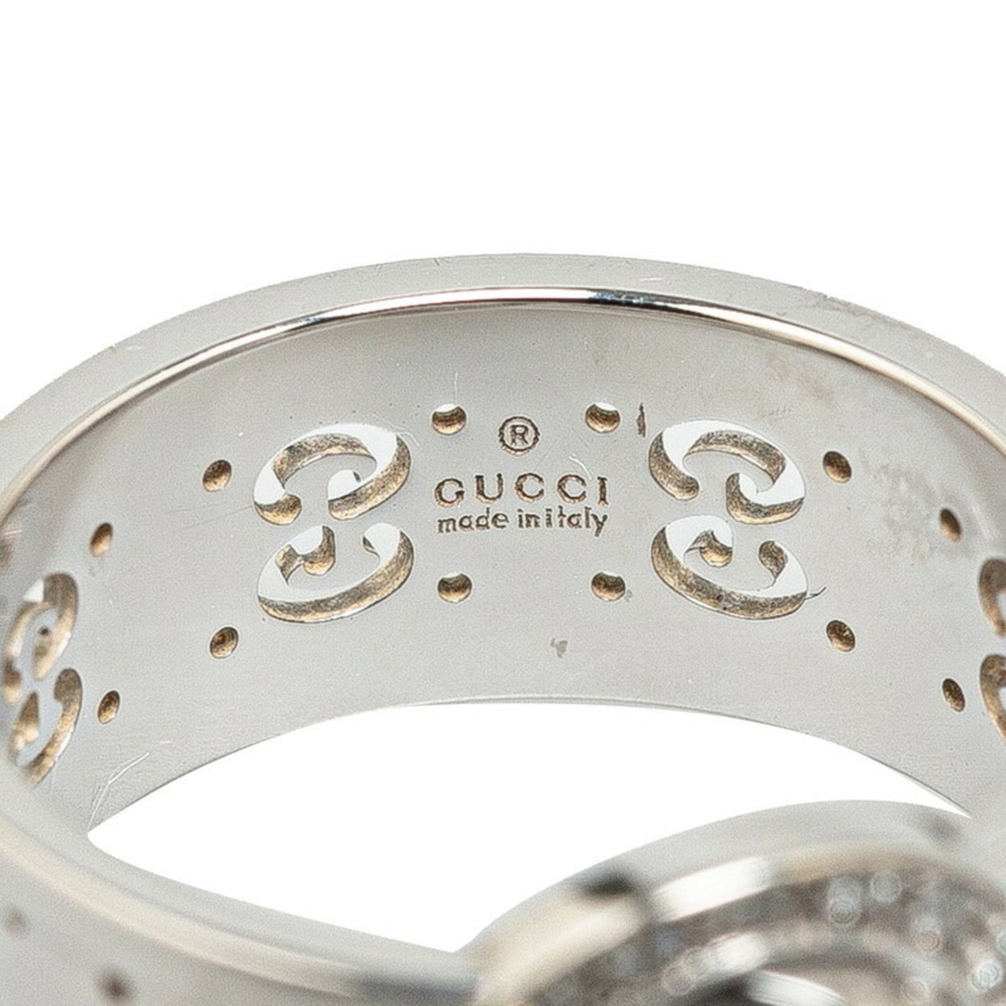 Gucci Icon White Gold (18K) Band Ring ()