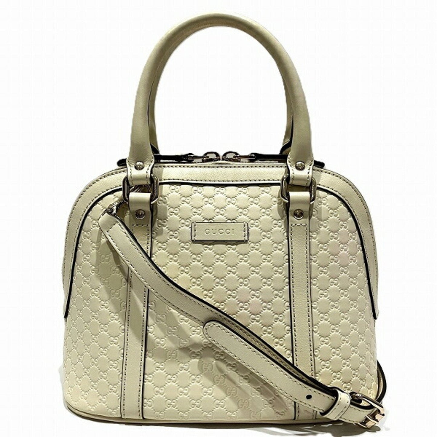 Gucci Ivory Leather Handbag Shoulder Bag ()