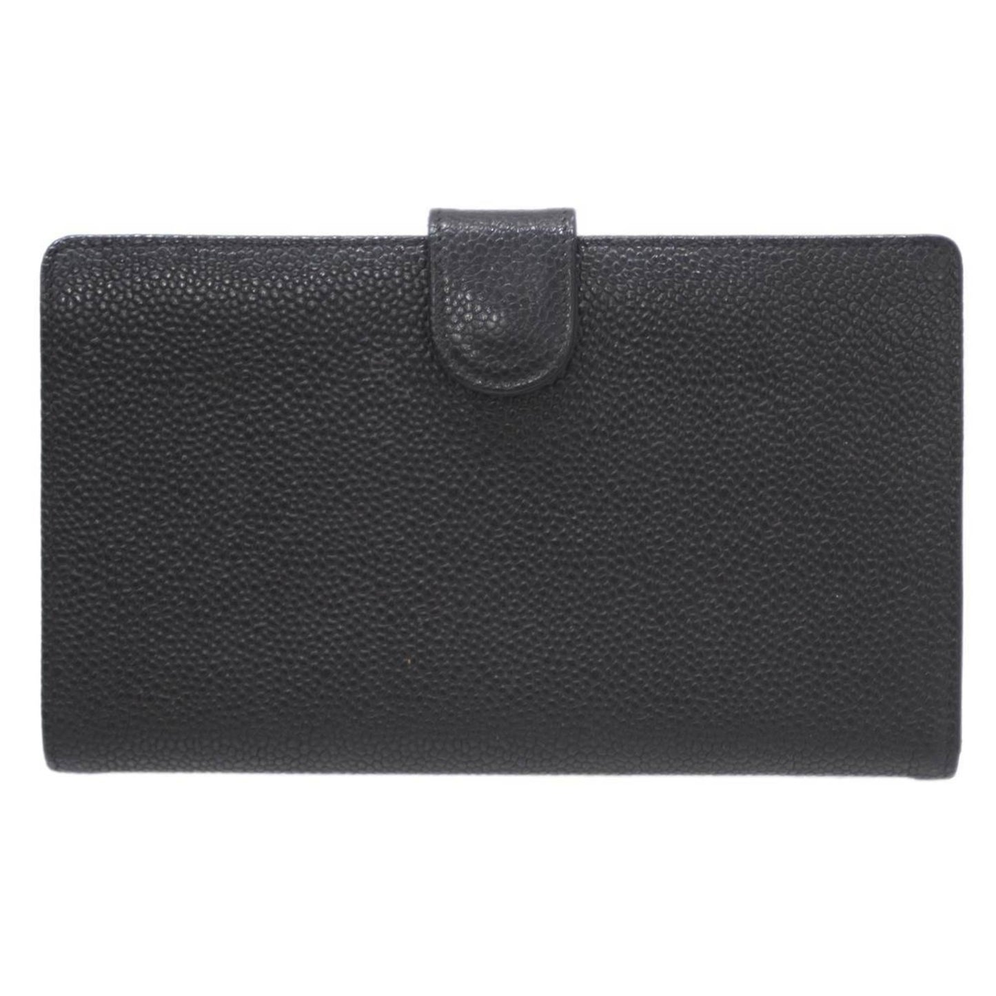 Chanel Black Grained Calfskin Wallet (Bi-Fold) ()