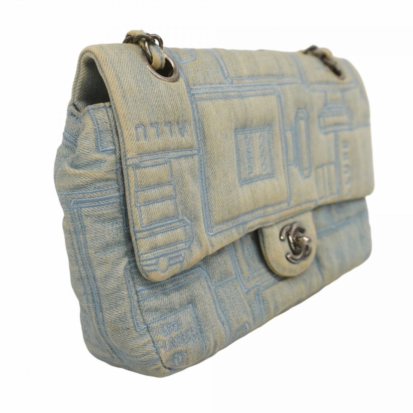 Chanel Blue Denim Shoulder Bag ()