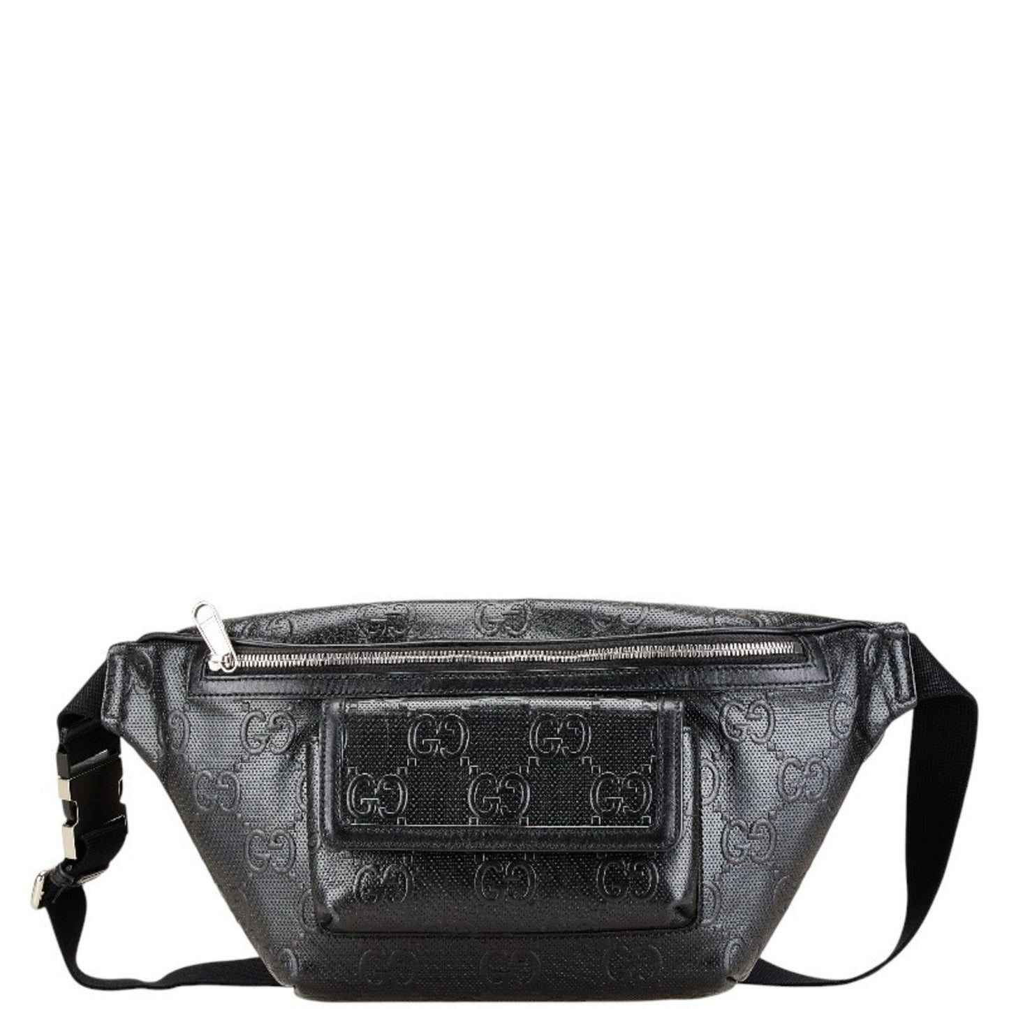 Gucci Black Leather Fanny Pack Sling Bag ()