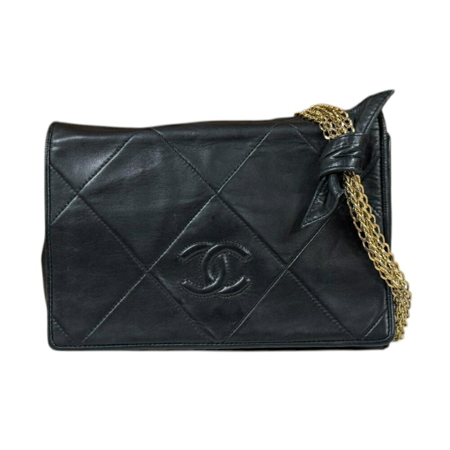 Chanel Black Leather Shoulder Bag ()