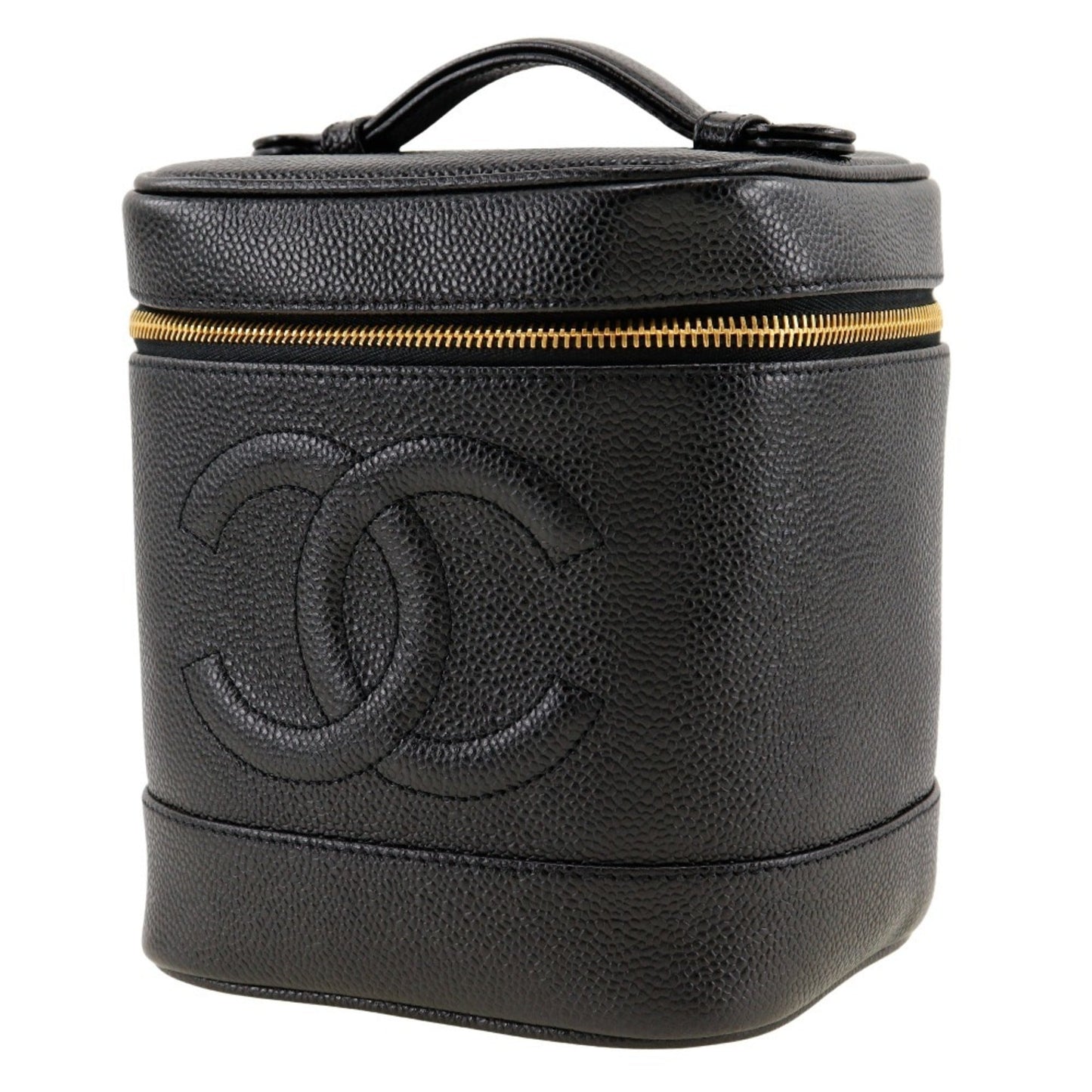 Chanel Caviar Skin Black Caviar Leather Handbag ()