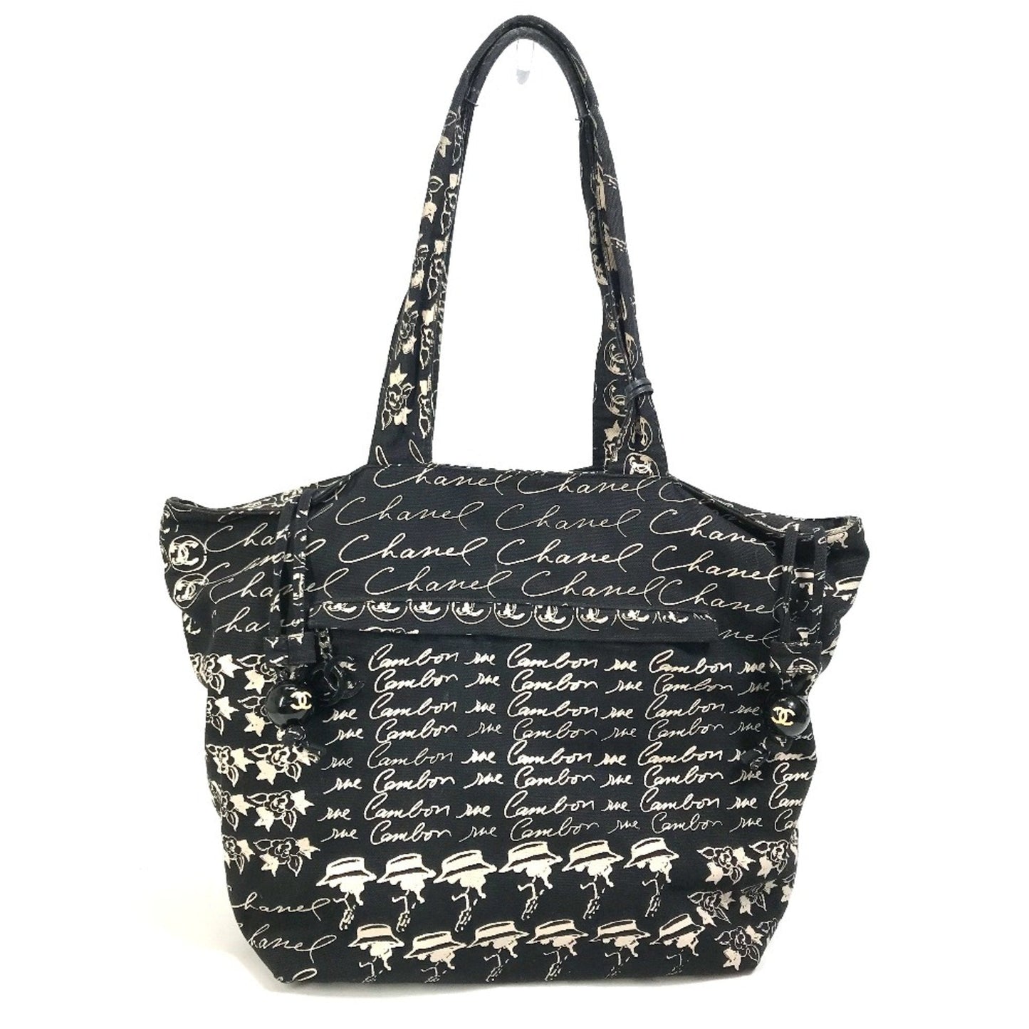 Chanel Black Cloth Tote Bag ()