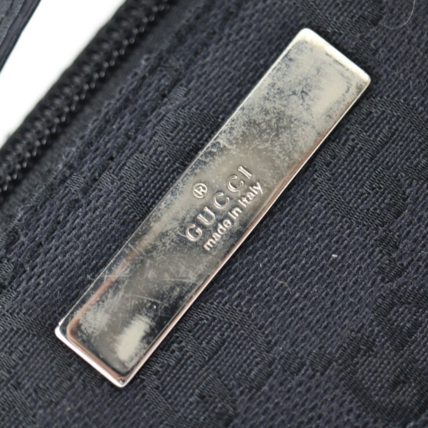 Gucci Black Canvas Leather Handbag ()