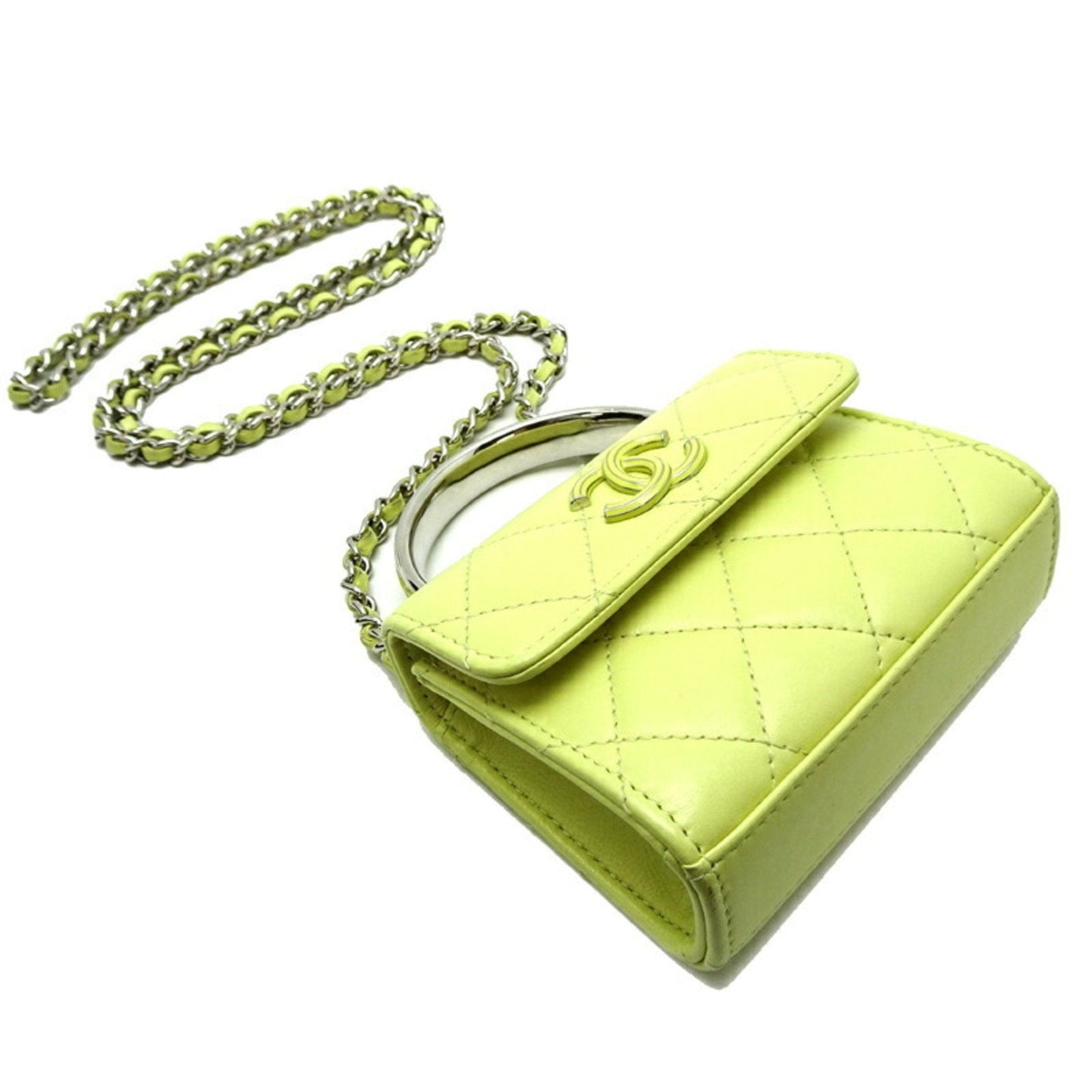 Chanel Yellow Leather Shoulder Bag ()