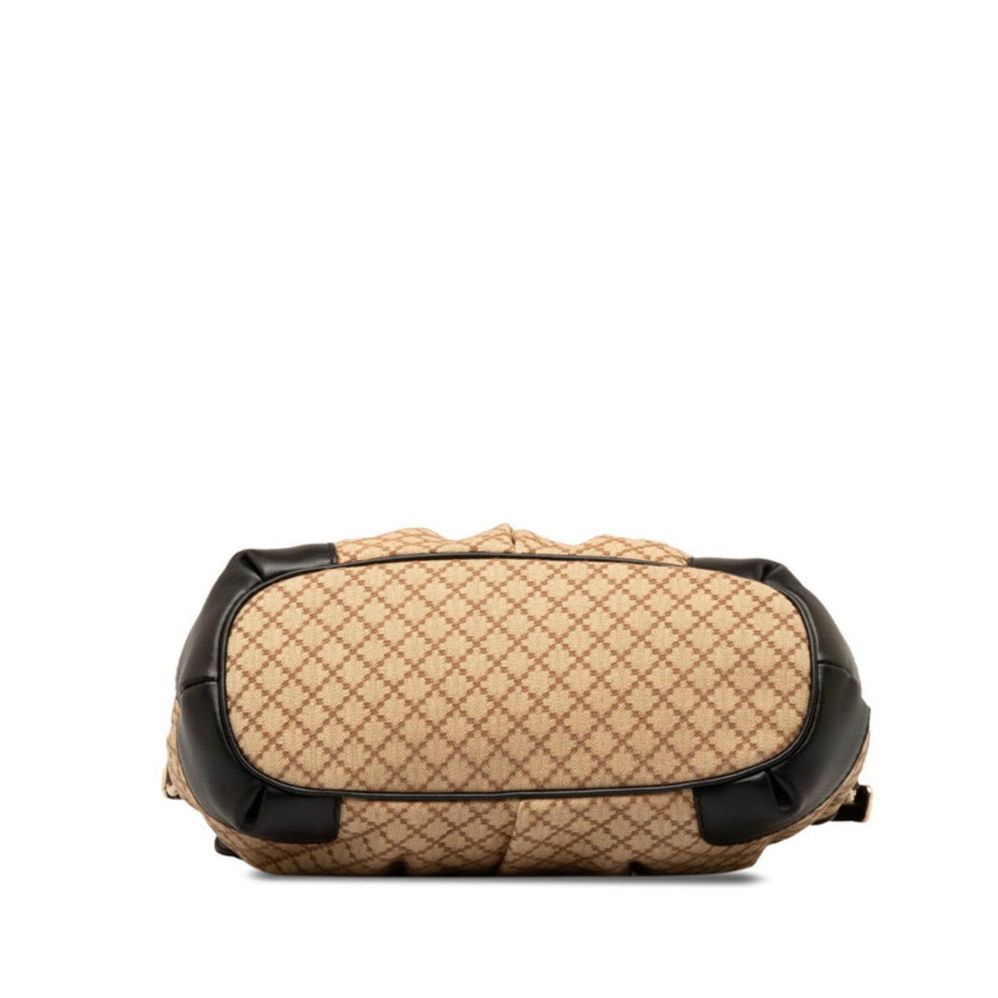 Gucci Diamante Beige Black Canvas Handbag Shoulder Bag ()