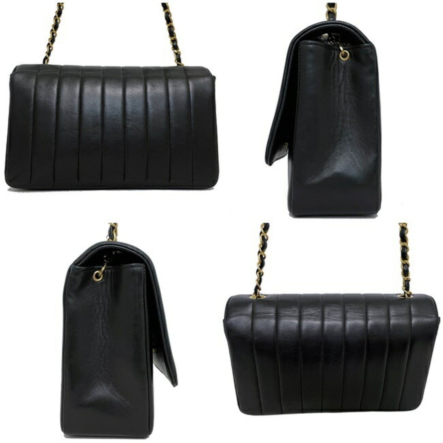 Chanel Black Leather Shoulder Bag ()