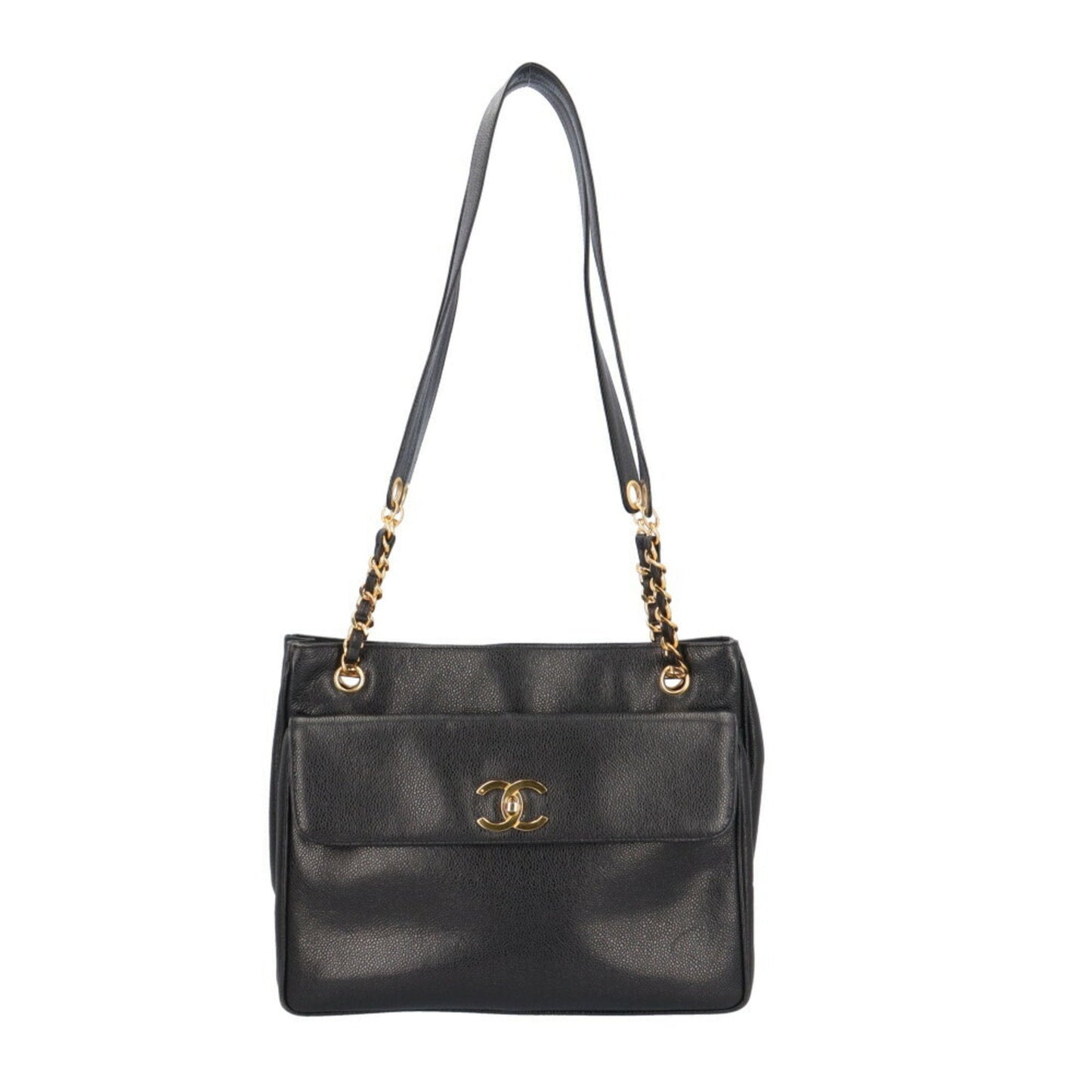 Chanel Black Grained Calfskin Tote Bag ()