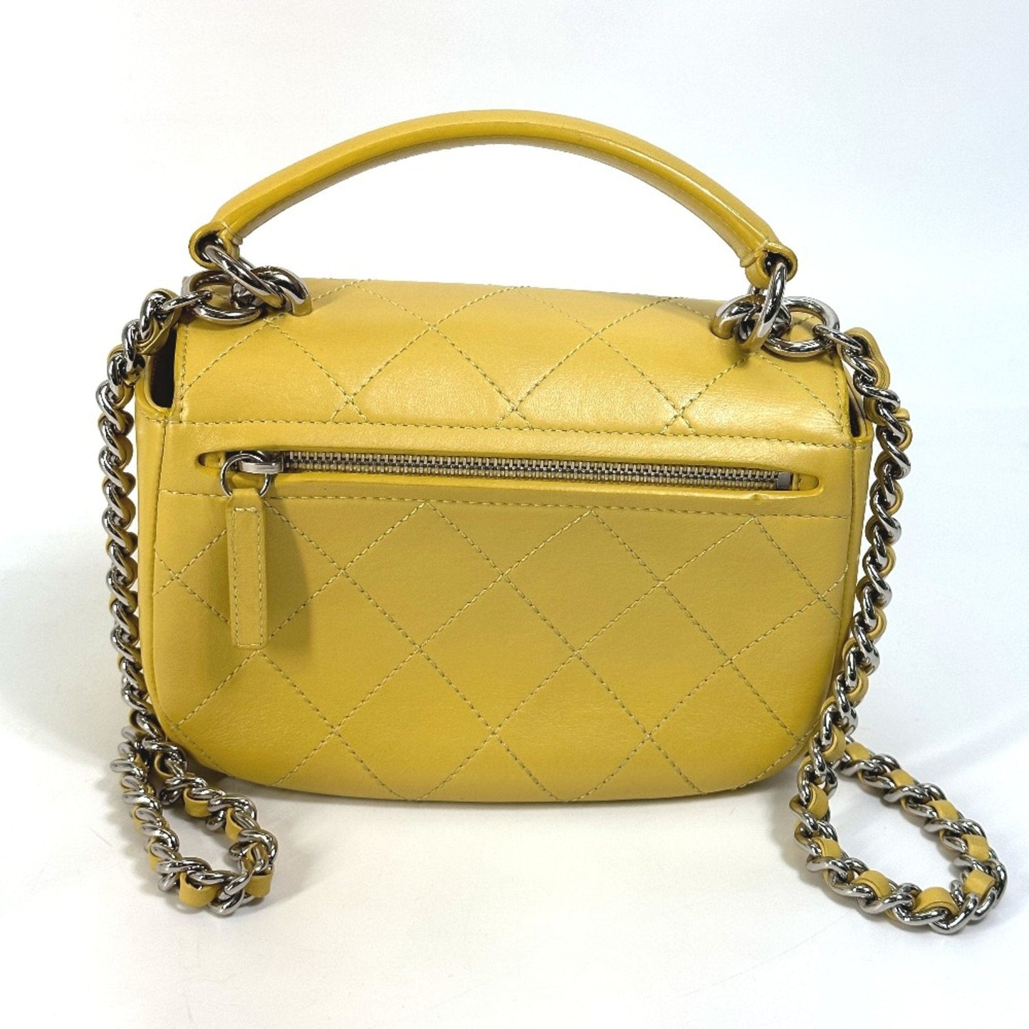 Chanel Yellow Leather Shoulder Bag ()