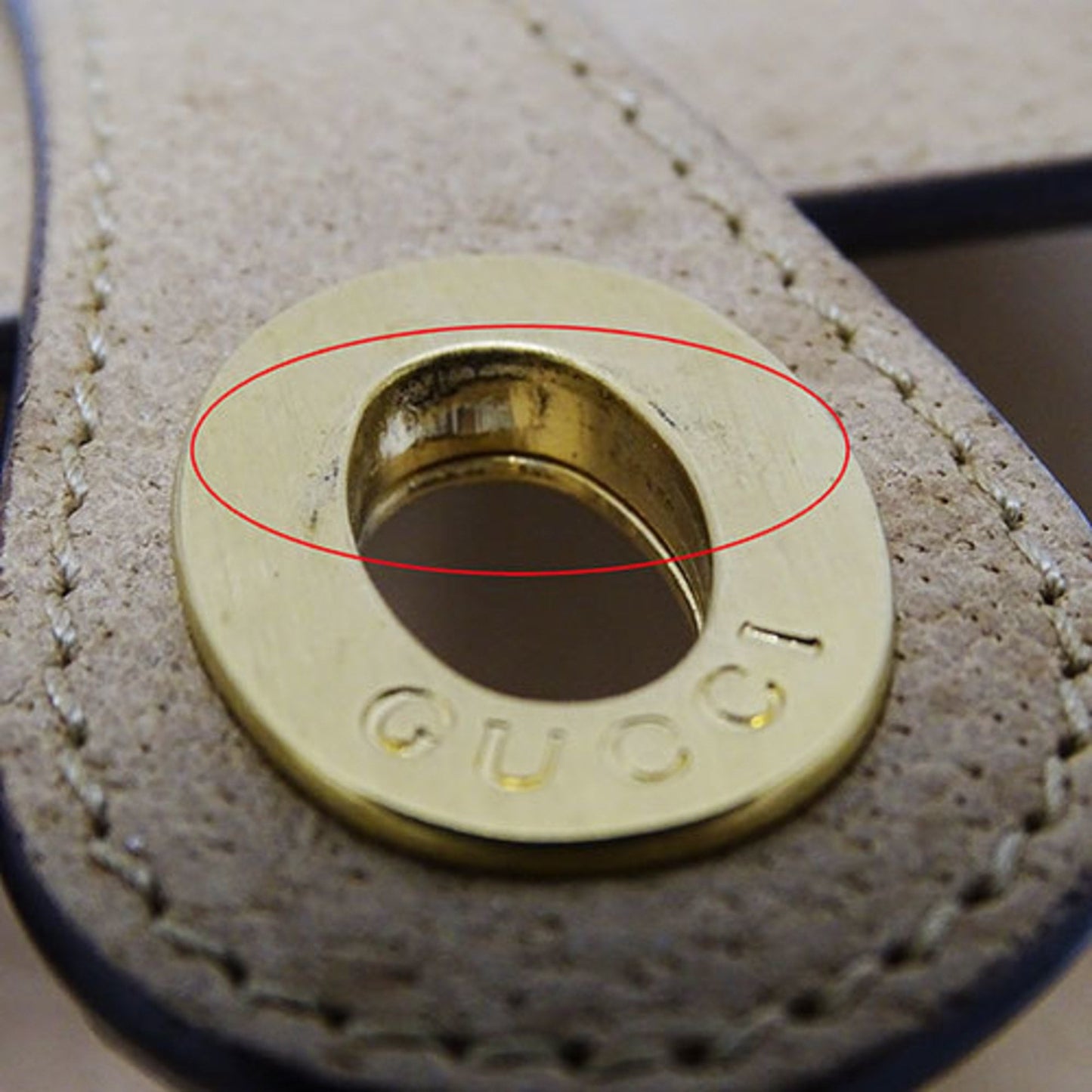 Gucci Beige Leather Handbag Shoulder Bag ()