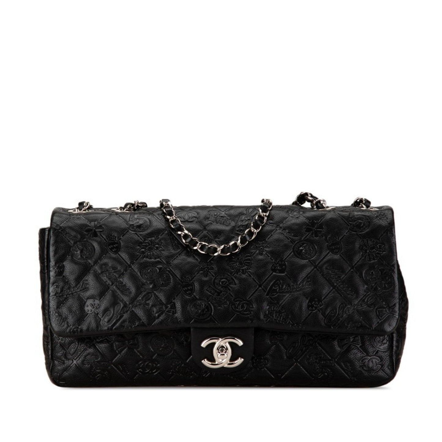 Chanel Black Leather Handbag Shoulder Bag ()