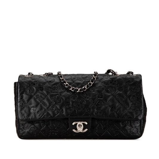 Chanel Black Leather Handbag Shoulder Bag ()