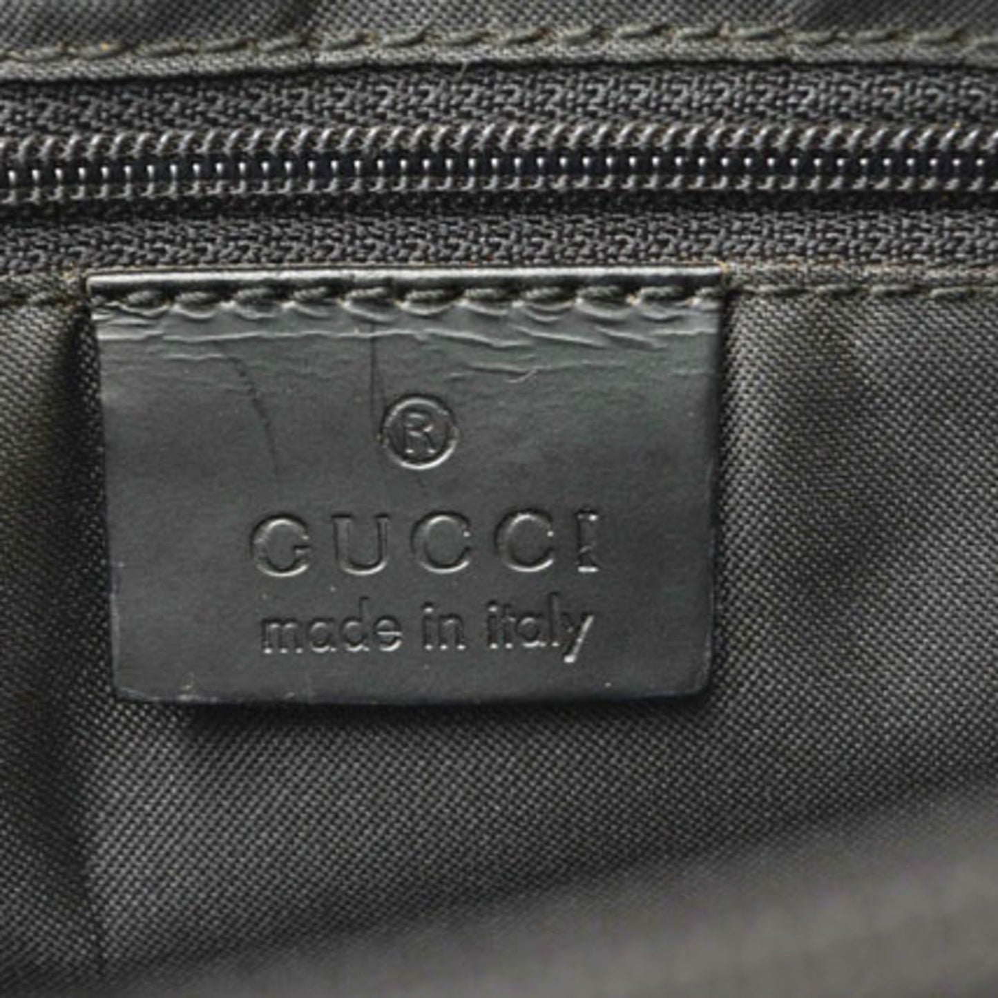 Gucci Black Nylon Canvas Handbag Tote Bag ()