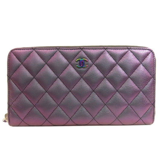 Chanel Metallic Leather Long Wallet (Bi-Fold) ()