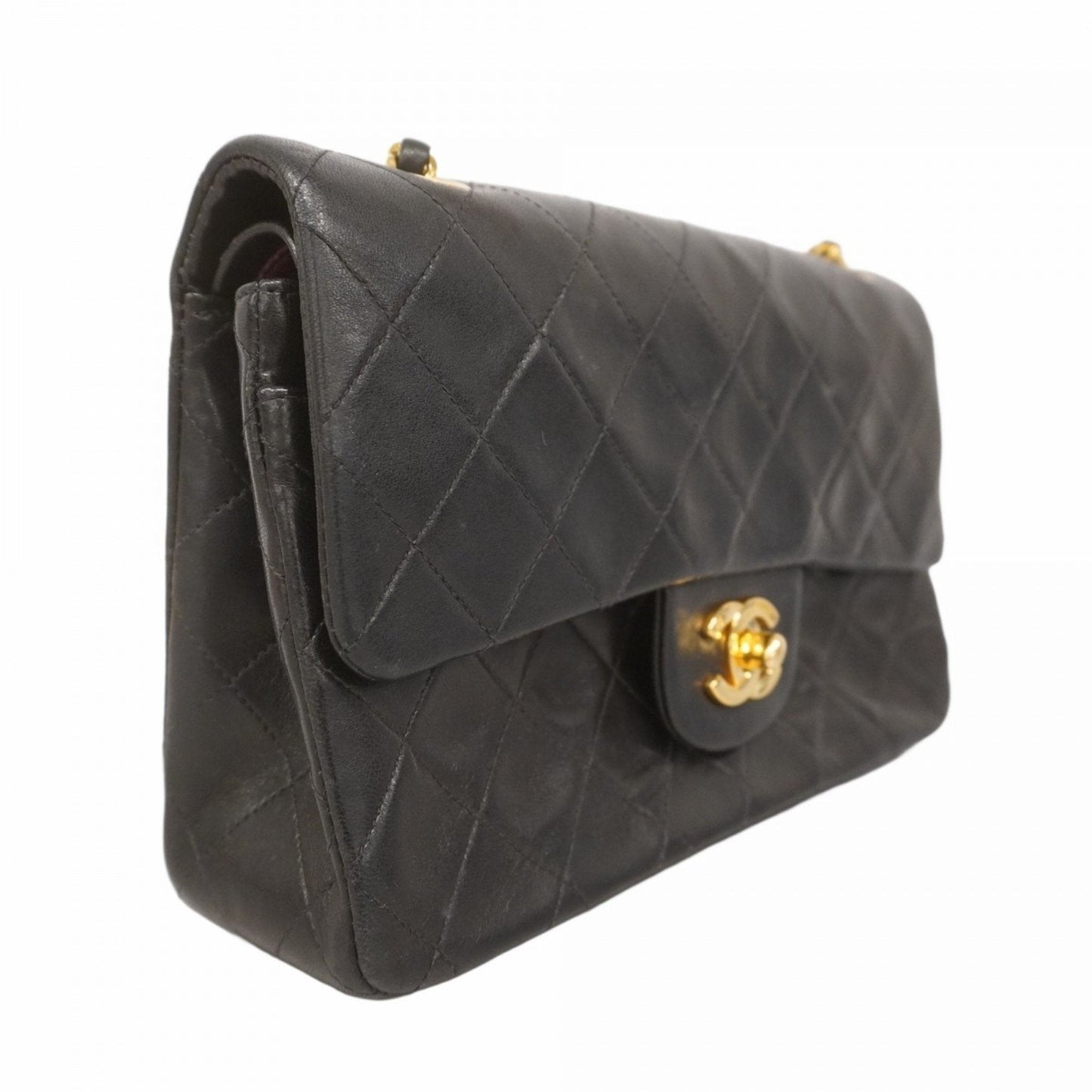 Chanel Black Leather Shoulder Bag ()