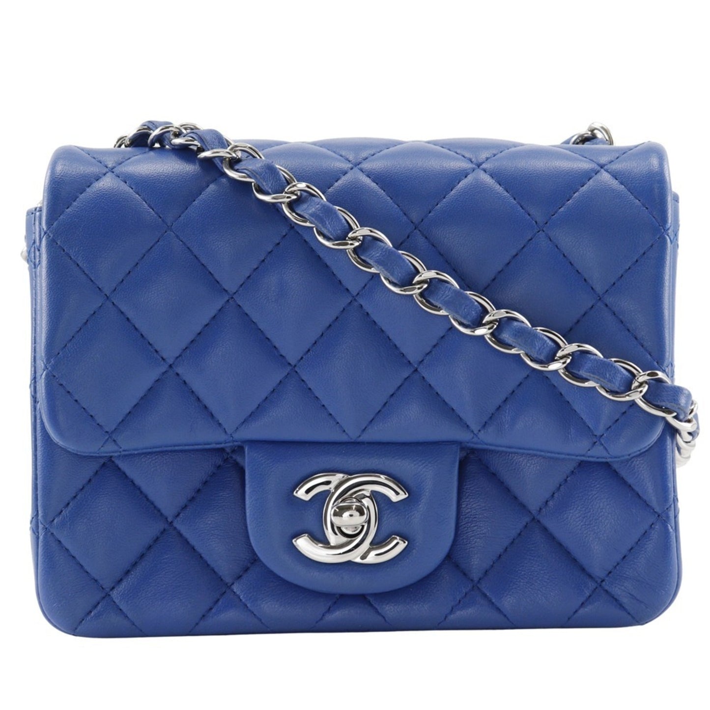 Chanel Blue Leather Shoulder Bag ()