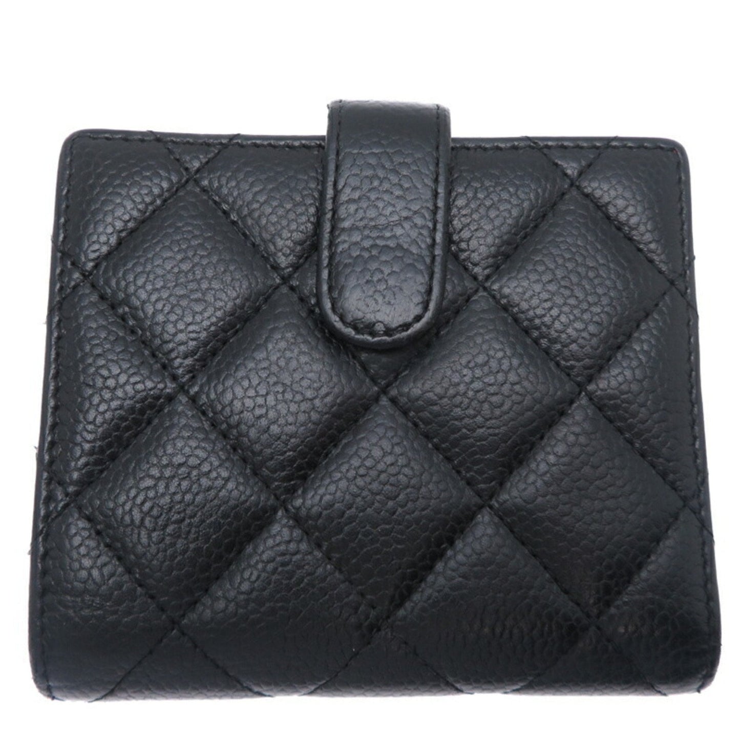 Chanel Black Grained Calfskin Wallet (Bi-Fold) ()