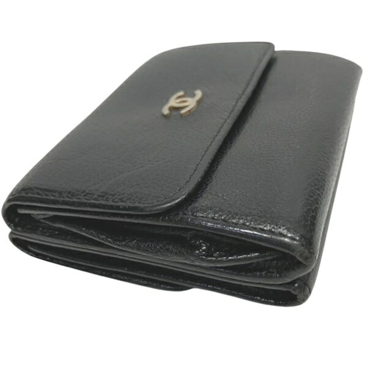 Chanel Black Leather Wallet (Tri-Fold) ()