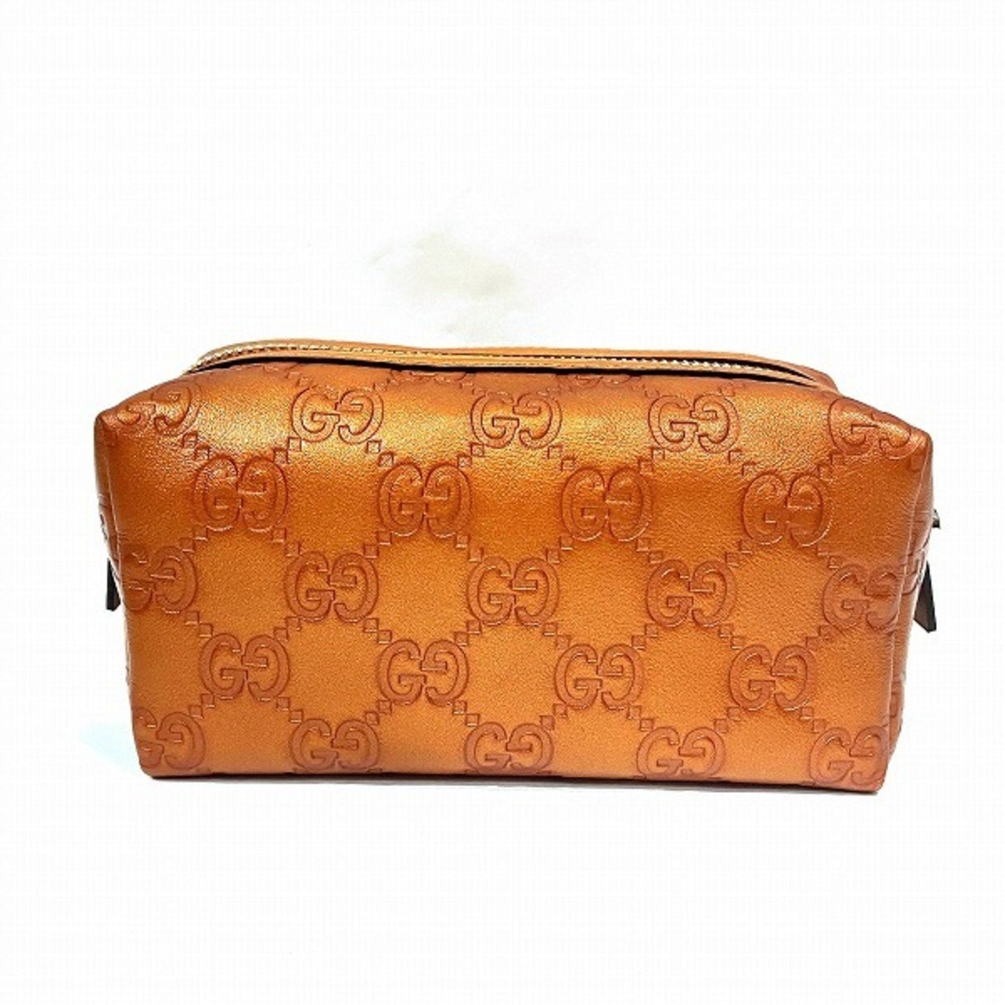 Gucci Orange Leather Pouch ()