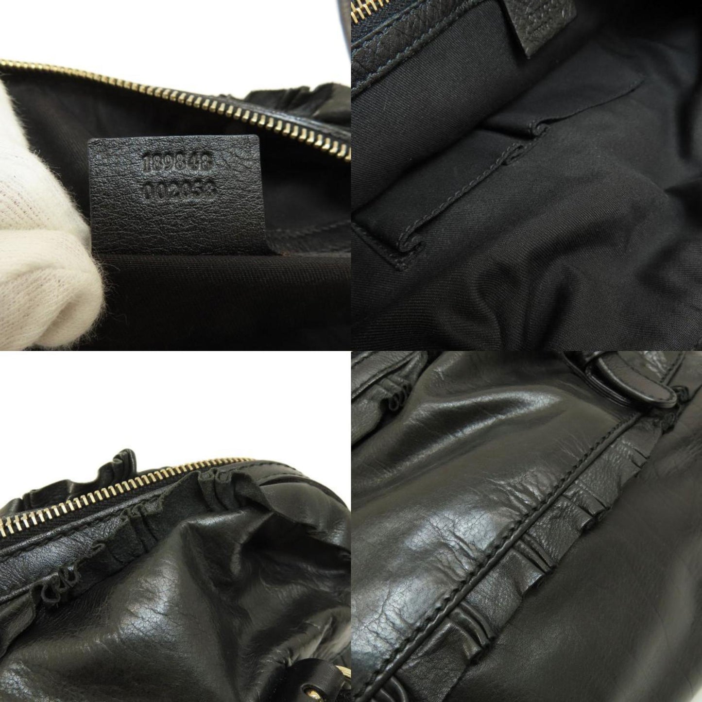 Gucci Black Leather Handbag ()