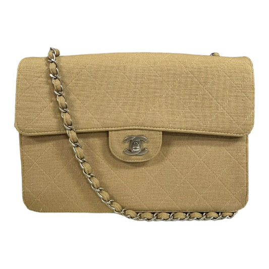 Chanel Beige Cotton Shoulder Bag ()