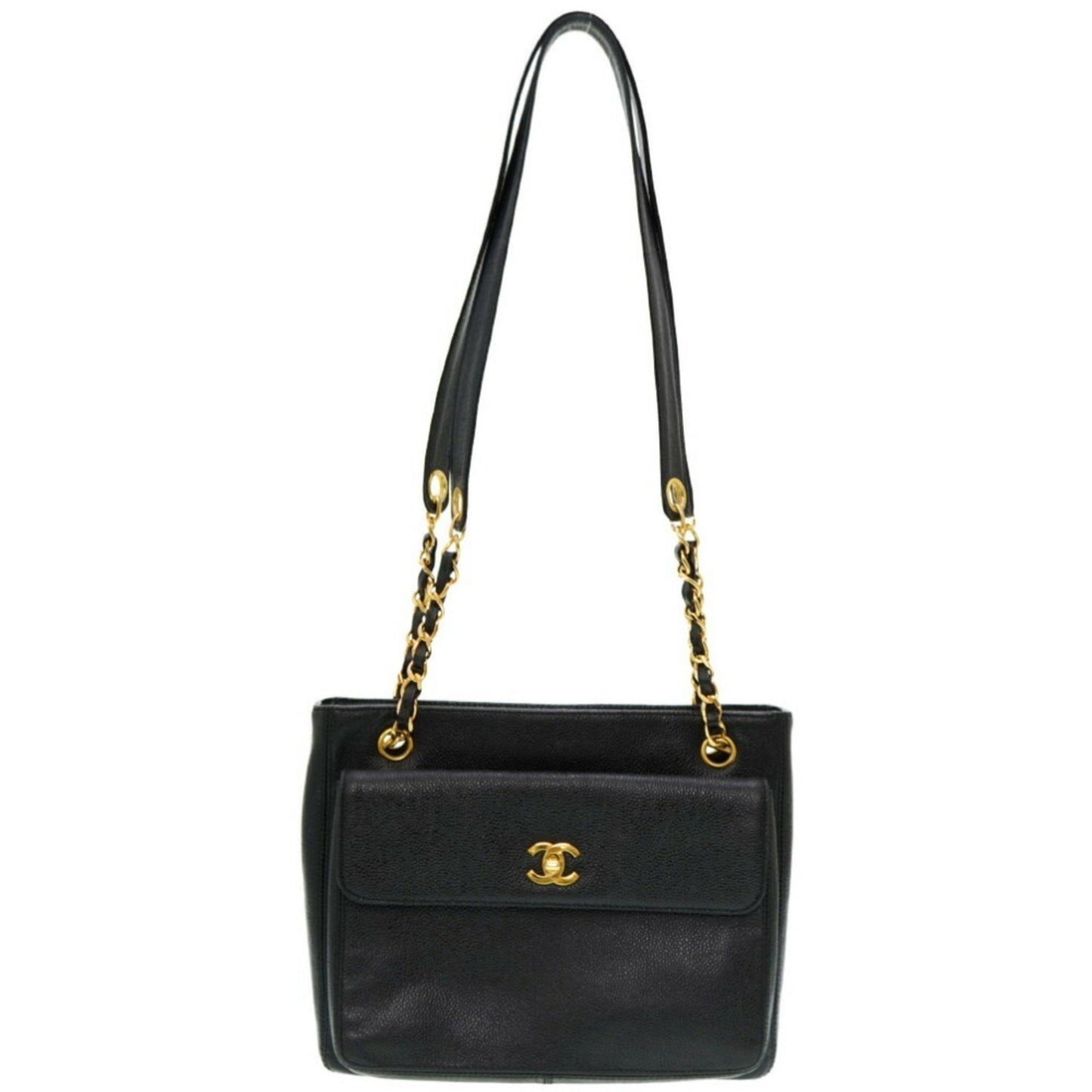 Chanel Caviar Skin Black Caviar Leather Shoulder Bag ()