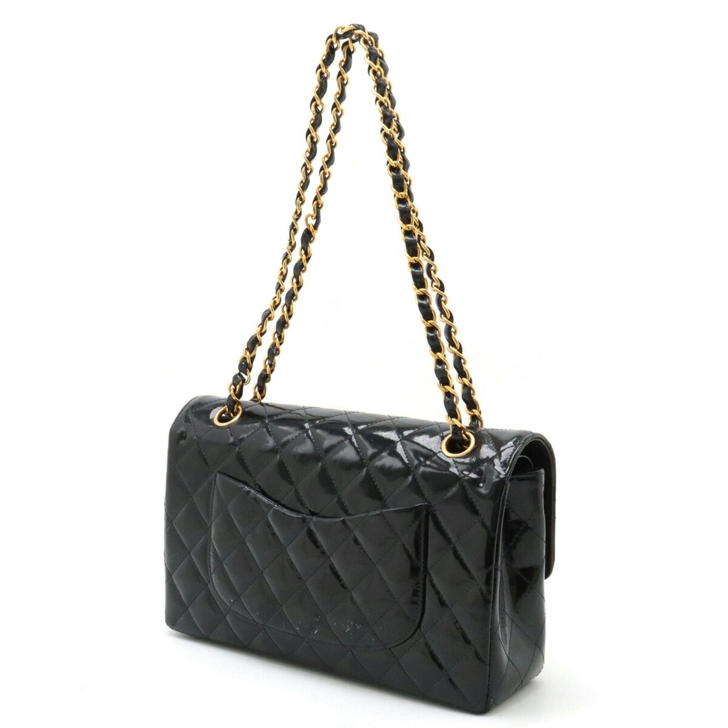 Chanel Black Patent Leather Shoulder Bag ()
