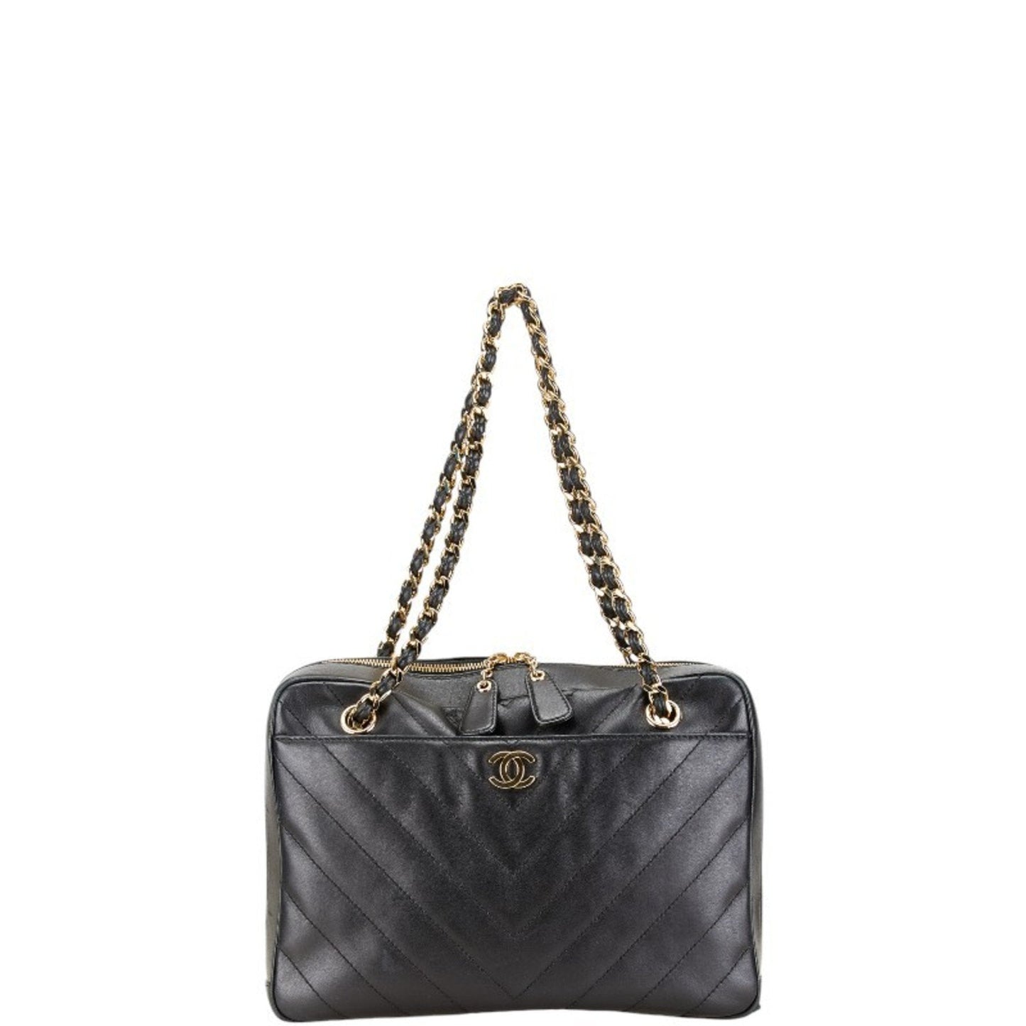 Chanel Black Leather Shoulder Bag ()