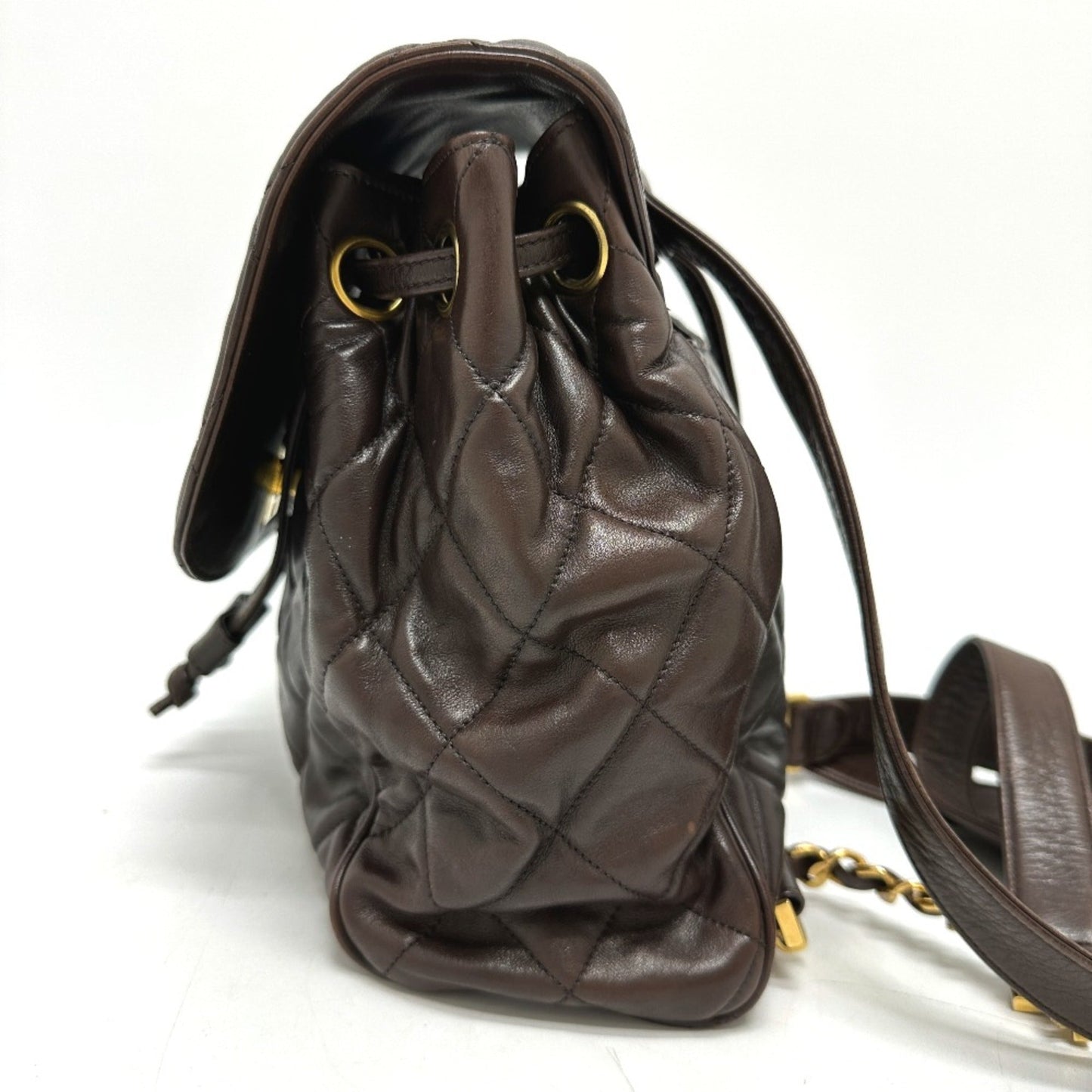 Chanel Brown Leather Backpack ()