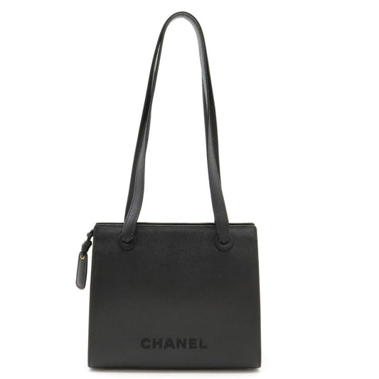 Chanel Black Caviar Leather Shoulder Bag Tote Bag ()